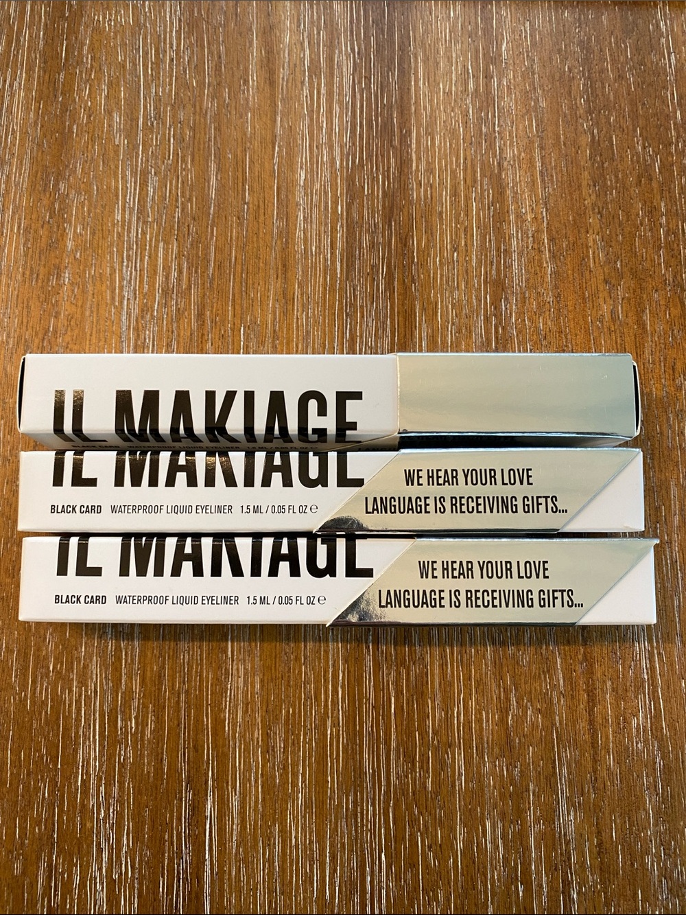 IL MAKIAGE Black Card Waterproof Liquid Eyeliner - Black & Silver Packaging